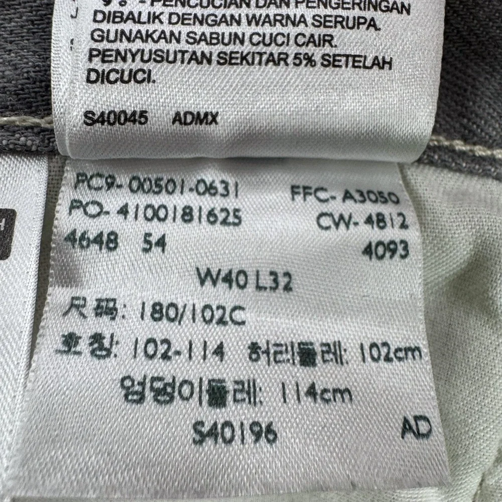Levis 501XX Jeans Mens 40 Gray Medium Wash Regular Straight Button Fly 40x30